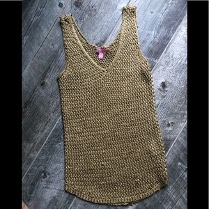 Lilly pulitzer gold knit tank xs